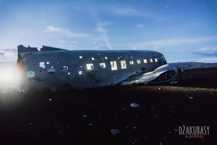 ISLANDIA Wrak Samolotu Dakota
