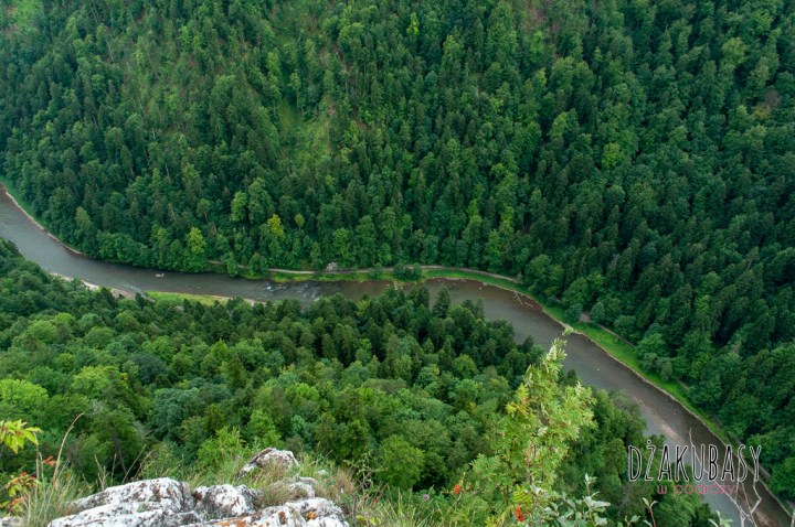 PIENINY widok na przełom Dunajca z Sokolicy lipiec